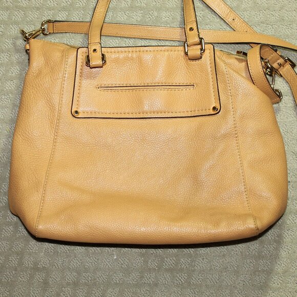 Michael Kors Yellow Tan Pebbled Leather Large Shoulder Handbag EUC! - Picture 4 of 15